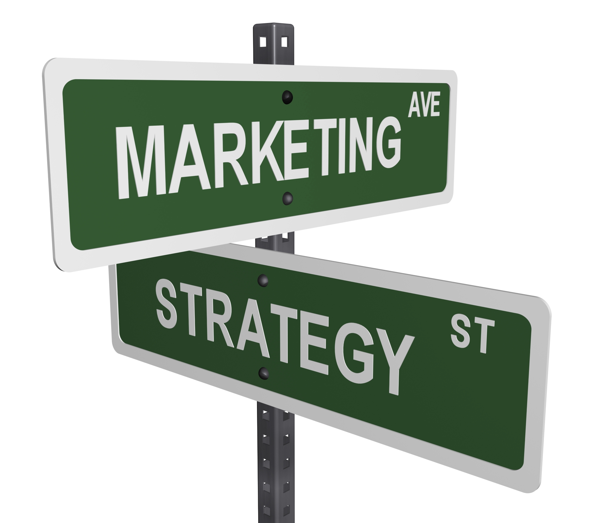 Street sign that says: "Marketing Strategy"